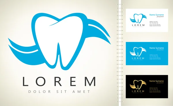 Logo de dent. dents vectorielles . — Image vectorielle