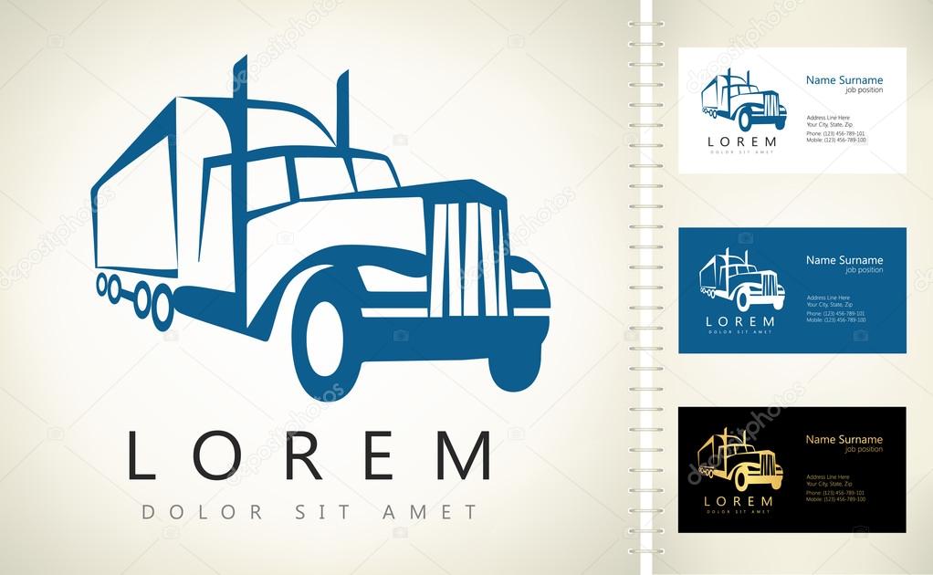 Truck logo vector. Vector graphic design elements for company logo.