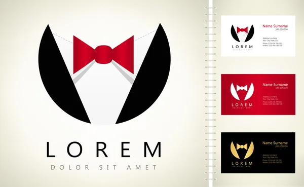 Бизнес логотип. Вектор галстука — стоковый вектор
