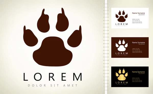 Отпечаток ноги собаки. Логотип лапы . — стоковый вектор