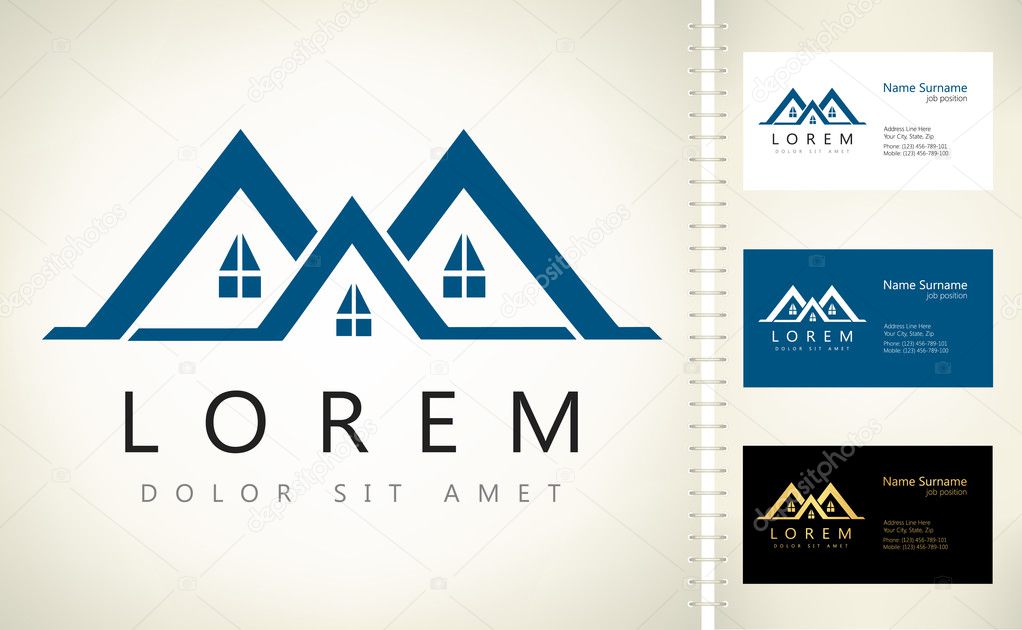 House logo. Vector graphic design elements for company logo.