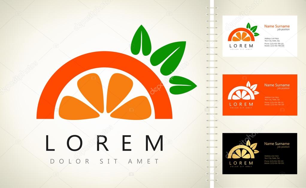 Citrus logo. Vector graphic design elements for company logo.