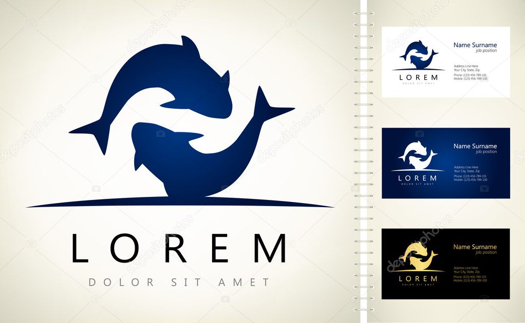 Fish logo vector. Vector graphic design elements for company logo.