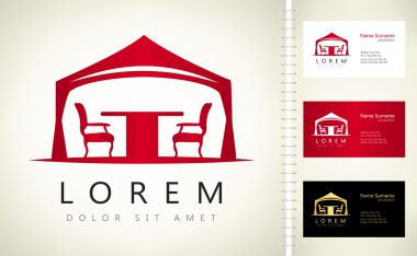 Düğün veya eğlence çadırı logosu