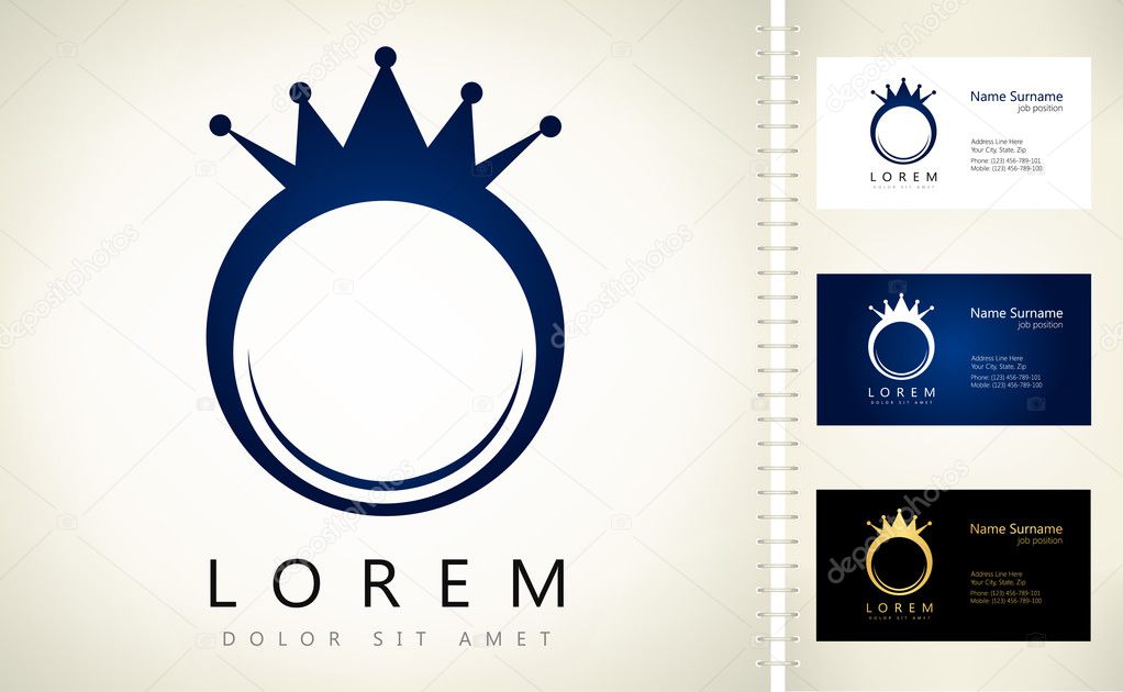 Wedding ring vector logo