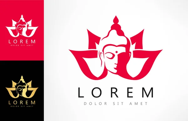 Векторный Дизайн Логотипа Будды Лотоса — стоковый вектор