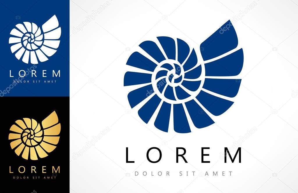 Shell Logo. Mollusk vector. Design vector illustration.