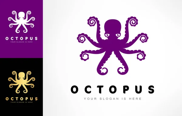 Diseño Del Vector Del Logotipo Octopus — Archivo Imágenes Vectoriales