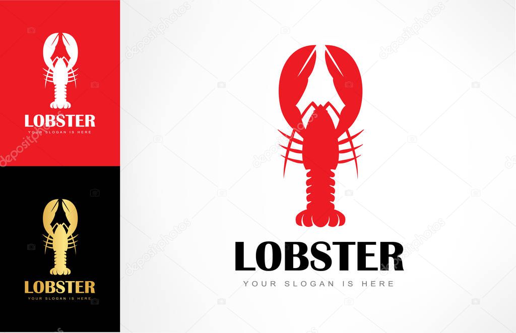 Lobster logo vector. Seafood design.
