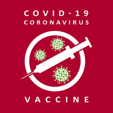 Coronavirus Covid - 19 Bakteri Hücre Vektörü. Enfeksiyon yok ve Coronavirüs 2019-nCoV Kavramlarını Durdur.