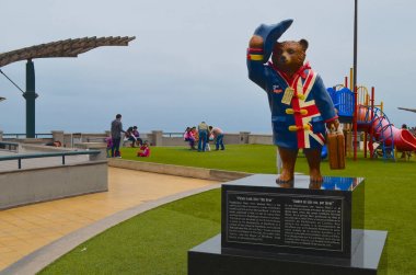 Paddington Ayısı Parque Salazar, Miraflores, Lima, Peru heykeli