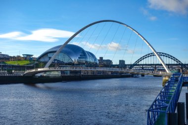 22 Aralık 2017 - nehir Tyne Quayside, Newcastle upon Tyne, İngiltere'den aşağı görüntüleyin. İngiltere