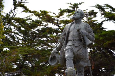Punta Arenas, Şili thw kasabasında Ferdinand Magellan anıt