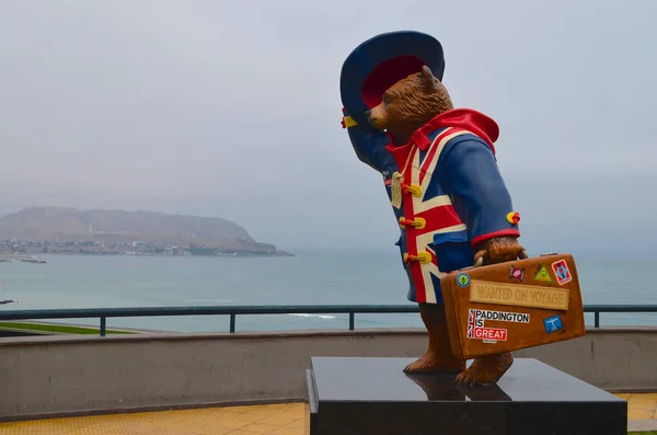 Szobor Paddington Bear Parque Salazar Miraflores Lima Peru — Stock Fotó