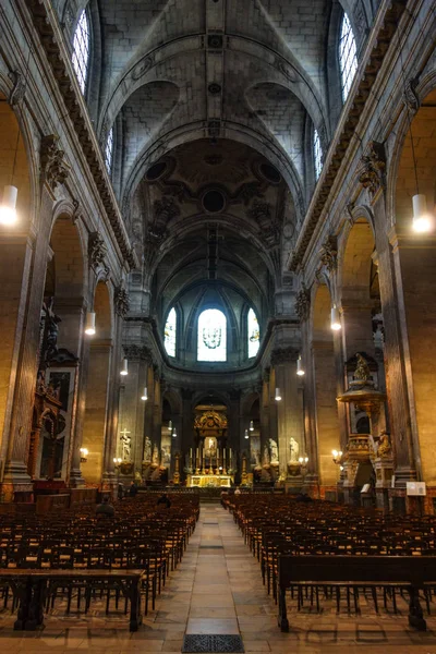 Ene 2018 Interior Iglesia Saint Sulpice París Francia — Foto de Stock
