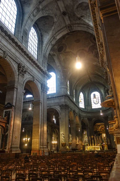 Jan 2018 Interior Church Saint Sulpice Paris France — Stock Photo, Image