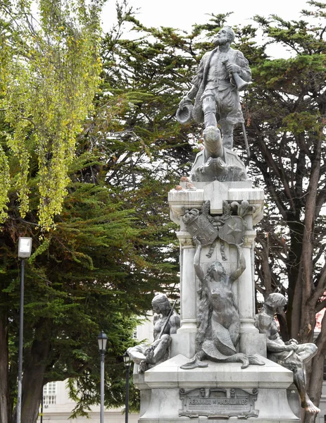 Mémorial Ferdinand Magellan Dans Ville Punta Arenas Chili — Photo