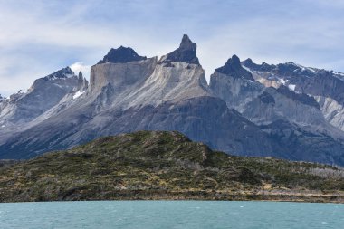 Lake Pehoe ve Los Cuernos (korno), Milli Parkı Torres del Paine, Şili