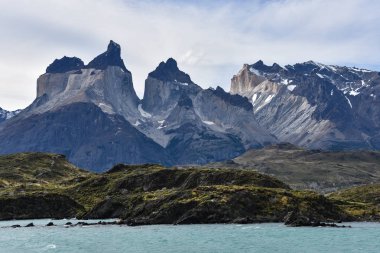 Lake Pehoe ve Los Cuernos (korno), Milli Parkı Torres del Paine, Şili