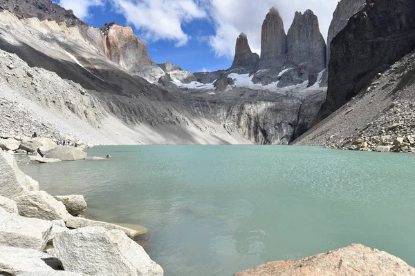 Basis Van Torens Base Las Torres Torres Del Paine National — Stockfoto