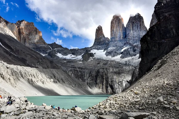 Base Las Torres Parque Nacional Torres Del Paine Patagonia Chilena — Foto de Stock