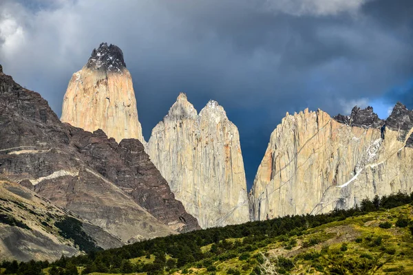 Weergaven Van Torres Del Paine Van Laguna Armaga Patagonië Chili — Stockfoto