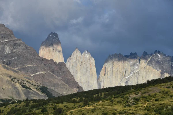 Vistas Torres Del Paine Desde Laguna Armaga Patagonia Chile —  Fotos de Stock