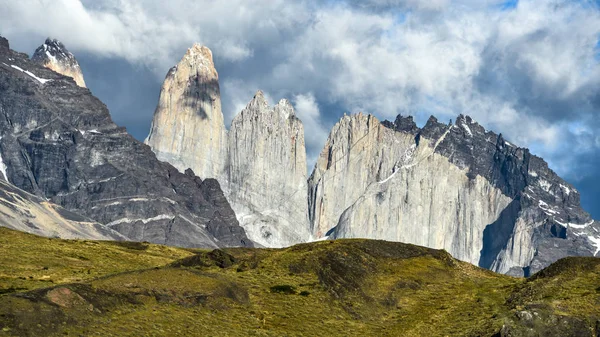 Blick Auf Torres Del Paine Von Der Laguna Armaga Patagonien — Stockfoto