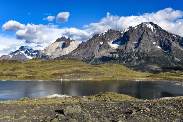 Vista Panorámica Los Cuernos Lago Nordenskjold Parque Nacional Torres Del — Foto de Stock