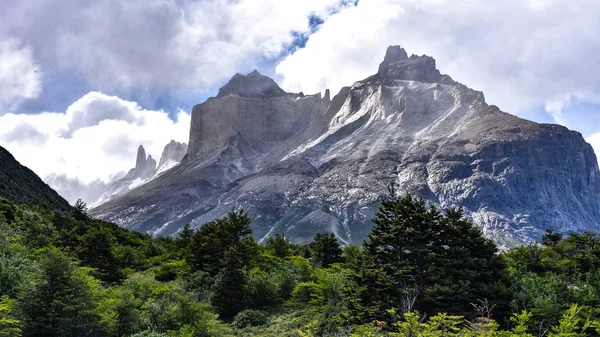 Cuerno Principal Valle Frances Parque Nacional Torres Del Paine Patagônia — Fotografia de Stock