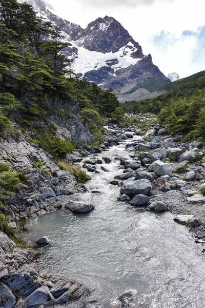 Rio Del Frances Camping Italiano Parque Nacional Torres Del Paine — Foto de Stock