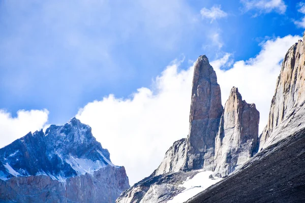 Drámai Hegycsúcsok Torres Del Paine Nemzeti Park Patagónia Chile — Stock Fotó