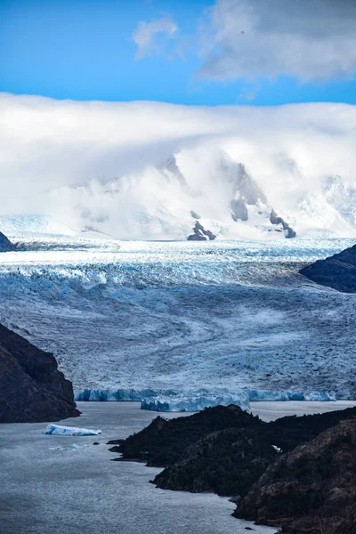 Lago Grey Glaciar Grey Campo Hielo Patagonia Sur Parque Nacional —  Fotos de Stock