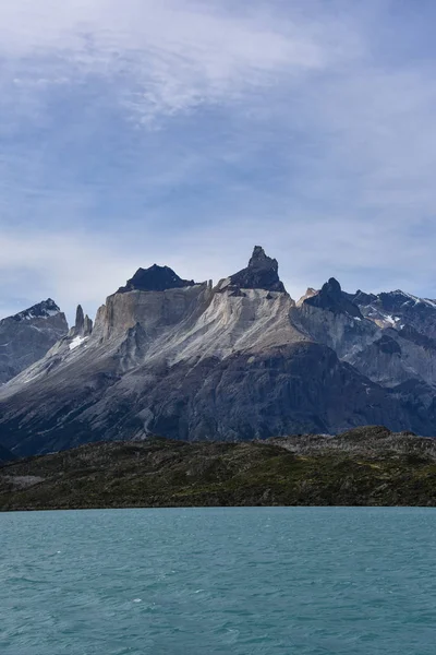 Lago Pehoe Los Cuernos Parque Nacional Torres Del Paine Chile — Foto de Stock