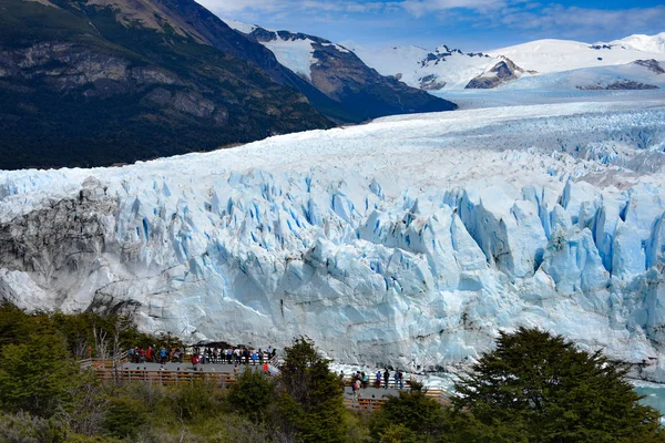 Les Touristes Admirent Glacier Perito Moreno Patagonie Argentine — Photo