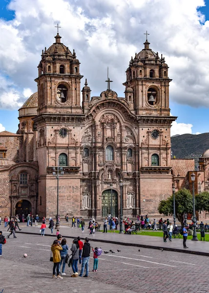 Marzo 2018 Cusco Perú Plaza Armas Iglesia Compañía Jesús Iglesia — Foto de Stock