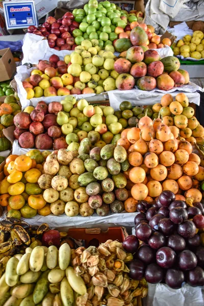 Cuzco Pérou Mai 2018 Stands Fruits Légumes Marché Mercado San — Photo