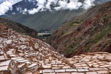 Salinas de Maraş, insan yapımı tuz madenleri Kutsal Vadisi'nde yakın: Cusco, Peru