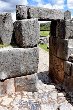 Sacsayhuaman sit alanı, Cusco (Cuzco), Peru İnka taş duvarlara