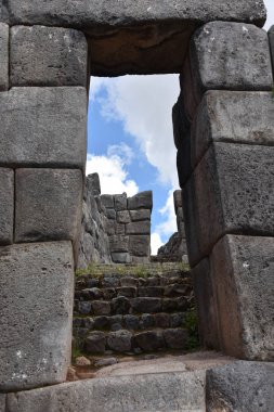 Sacsayhuaman sit alanı, Cusco (Cuzco), Peru İnka taş duvarlara