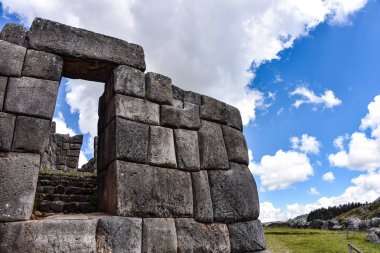 Sacsayhuaman sit alanı, Cusco (Cuzco), Peru İnka taş duvarlara