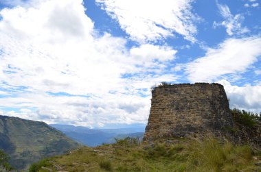 Kuelap arkeolojik sit ve öncesi Inca Kalesi, Tarapoto, Amazonas, Peru