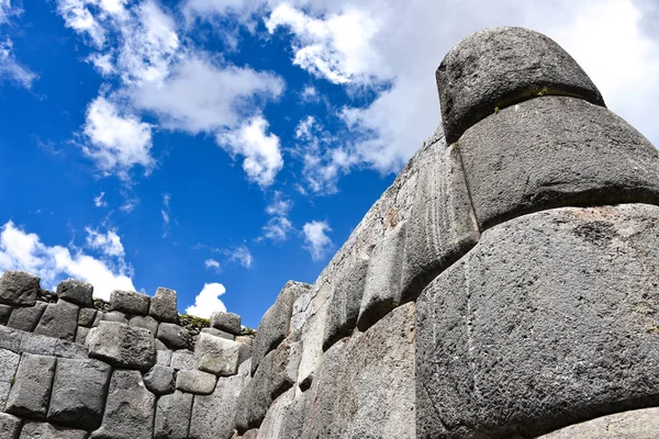 Inca Steinmauern Der Archäologischen Stätte Sacsayhuaman Cusco Cuzco Peru — Stockfoto