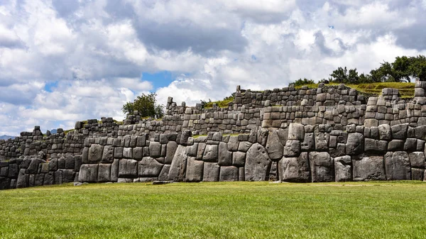 Inca Stone Walls Sacsayhuaman Archaeological Site Cusco Cuzco Peru — Stock Photo, Image