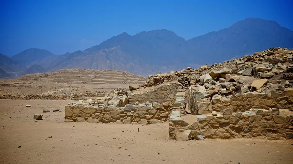 Caral Patrimônio Mundial Unesco Cidade Mais Antiga Das Américas Localizado — Fotografia de Stock