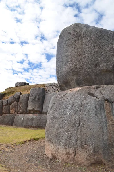 Inca Πέτρινους Τοίχους Sacsayhuaman Αρχαιολογική Κούσκο Κούζκο Περού — Φωτογραφία Αρχείου