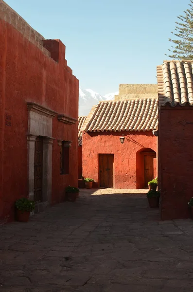 Boyalı Duvarlar Kapı Santa Catalina Manastırı Arequipa Peru — Stok fotoğraf