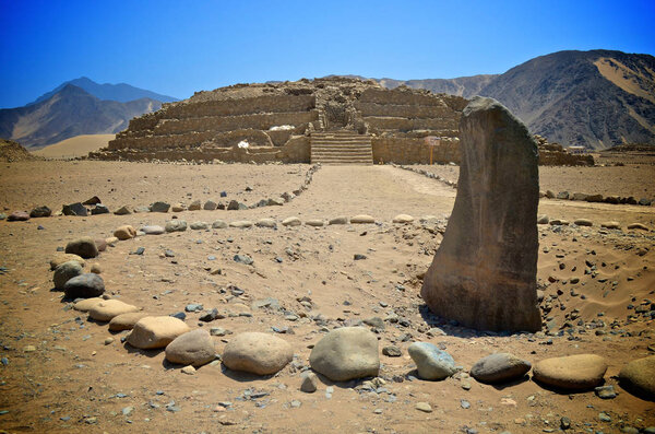 Caral, UNESCO world heritage site and the most ancient city in the Americas. Located in Supe valley, 200km north of Lima, Peru