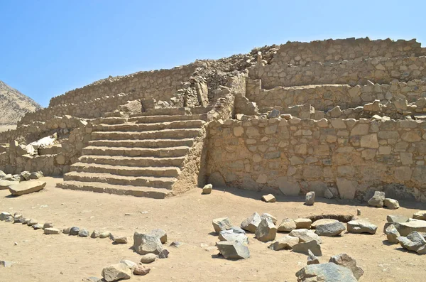 Caral Patrimonio Humanidad Unesco Ciudad Más Antigua Las Américas Situado — Foto de Stock