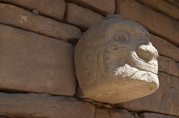 Tenon Head Chavin Huantar Província Ancash Peru — Fotografia de Stock